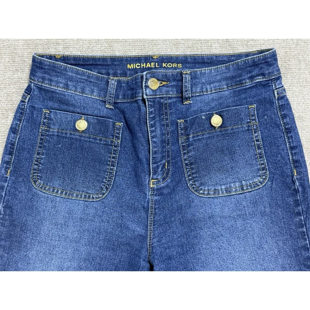 Michael Kors Selma High Rise Bootcut Jeans Size 6 Lapis‎ Blue Wash